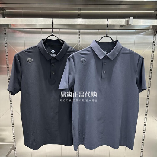 
DESCENTE DUALS Urban Commuter Business Casual Quick Dry Breathable Men's Short Sleeve POLO Shirt Men D3291DPS98C-BK Black M (170/92A)