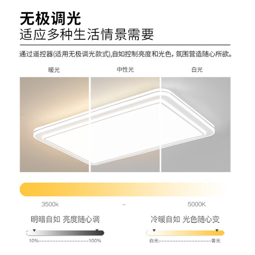 NVC LED Full Spectrum Eye Protection Ceiling Lamp Living Room Lighting Bedroom Light Smart Lighting Package Haoyu Silver