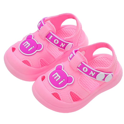 Sandalias para niños Babudou Nuevas zapatos de dibujo de verano Baotou Baotou Baby Anti-Slip Sobre Sandalias pequeñas Sandalias Amarillo 18 Longitud interna aproximadamente 12 cm