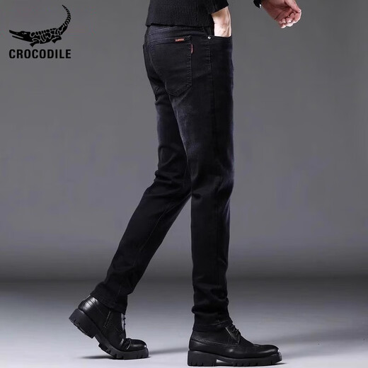 CHOGATH CHOGATH CROCODILE Krokodilhemd Marke 2025 neue Herrenjeans Sommer trendige Marke schmale Beinhosen Freizeithosen Herren 1048 Schwarz 28 90-105Jin Jin entspricht 0,5 kg