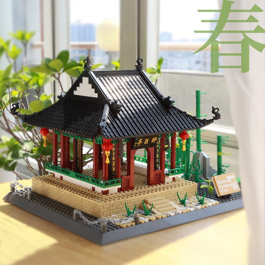 万格(wange)黄鹤楼滕王阁世界地标建筑模型小颗粒积木客厅摆件拼装插玩具 5218北京 823颗粒