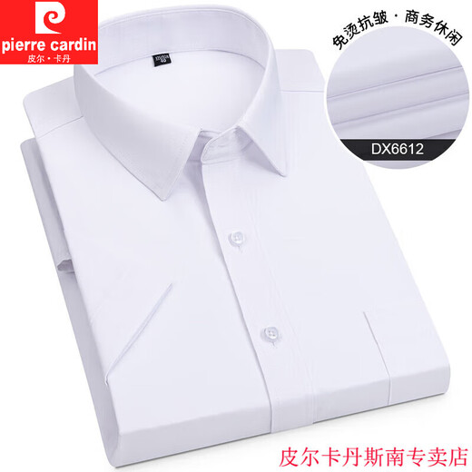 
Pier Cardin summer thin short-sleeved shirt for men, middle-aged and young business professional work clothes blue shirt for men, half-sleeved solid color work clothes DX6629 38 (recommended 100-120 Jin [Jin equals 0.5 kg])