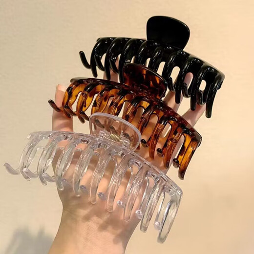 
Large headdress keel clip fashion ladies versatile hair clip shark clip bath hair accessories amber