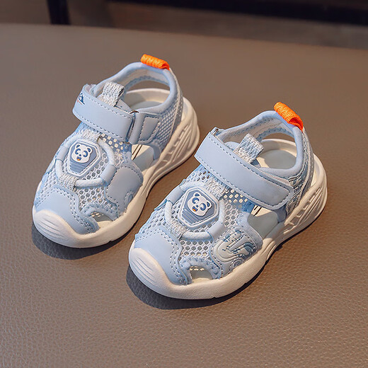 Tidegao Children's Toddler Shoes Sandals 2025 Summer Style Comfortable and Breathable Toe-Toe Shoes for Boys and Girls Soft Bottom Beach Shoes Functional Shoes Blue Size 17 Inner Length 12cm