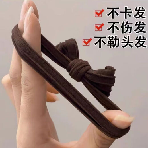 Jisenjia [Piezas preferidas de 10 piezas] Cordera de cabello de gama alta con anillo de cabello de la corbata de lazo para la banda de goma del cabello de la corbata de la cola alta con corbata de la cola de caballo [5 colores mixtos]