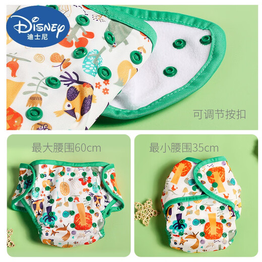 迪士尼（Disney）0-3岁宝宝尿布库夜用防水尿布兜婴儿尿不湿可洗可水洗尿裤透气尿 D01 1条装 均码【0-30斤】