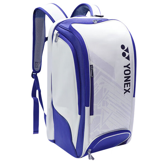 YONEX尤尼克斯羽毛球包多口袋独立鞋仓大容量双肩包BA02512EX白深蓝