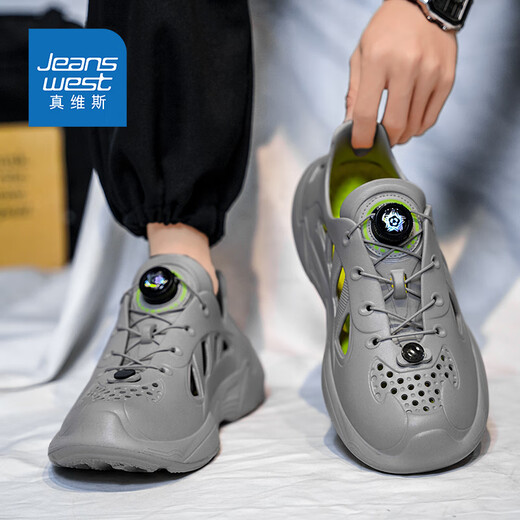 
Jeanswest hole shoes men summer 2025 sandals men breathable casual sports beach sandals men