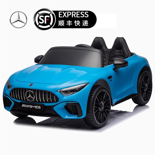 Xingchenhao véritable voiture électrique pour enfants Mercedes-Benz AMG SL63 pouvant s'asseoir sur une personne, voiture télécommandée, jouet pour bébé à quatre roues, voiture de sport pour enfants, peinte en rouge, télécommande à quatre roues motrices + siège en cuir + roues souples, le même style que le magasin 4S