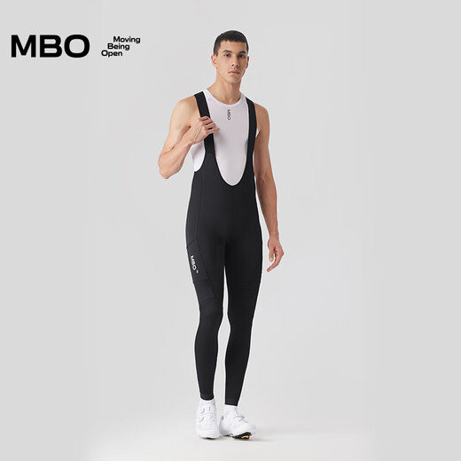 MBO Men's Double Arrow Cycling Bib Pants Convenient Storage Pocket Cycling Pants T140C Black XL