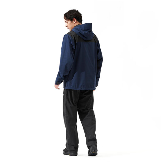 DAIWA 25 spring and summer DR-3625 rainproof fishing suit, water-repellent hooded long-sleeved jacket, fishing trousers suit, gray brown top/black trousers L