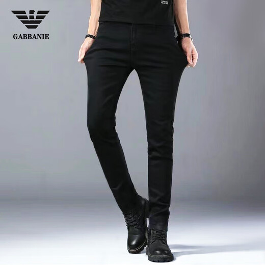 Chiarmania Jeans sin escalas de alta gama Tendencia elástica delgada de verano delgadas pantalones largos de alta gama K683 Negro [verano] delgado 29