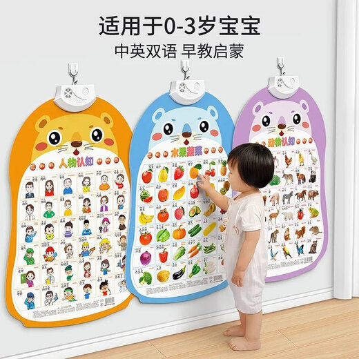 儿童早教有声挂图幼儿园宝宝拼音识字字母表发声启蒙点读玩具贴墙 #学前：5张【幼儿启蒙套装】