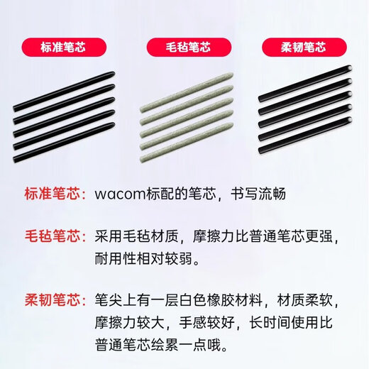 WACOM笔芯数位板CTL672 472 6100 671影拓651 660手绘...  0x0cm PS一代二代不通用