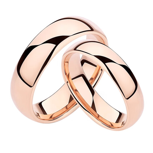 MZMZ color gold ring for female couple, rose gold plain ring, wedding ring, index ring, Valentine's Day birthday gift for girlfriend, men's style & circle number remarks, gift box