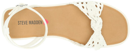 Steve Madden Girls' Shoes Meris Sandals, White White 1 Little Kid
