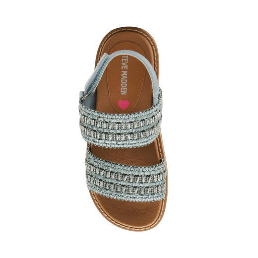 Steve Madden Girls Stroller Sandals, robin blue, 4 adults robin blue 4 adults