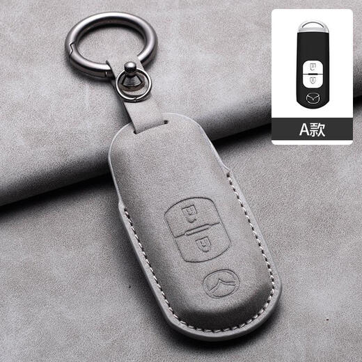 Geeignet für Mazda Schaf Baskin Key CX4 Atez Cx5 Horse 3 Creative 6 Autos Koffer Manschettenschnalle für Männer und Frauen Premium Geschenkbox Verpackung A-Volcano Rot + Ringschnalle