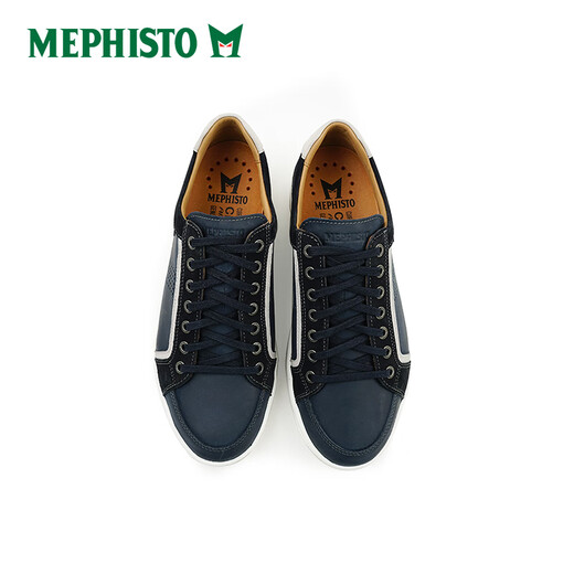 MEPHISTO men's genuine leather retro sneakers lace-up wear-resistant casual shoes HARRIS 9892/1580 (khaki) 40.5