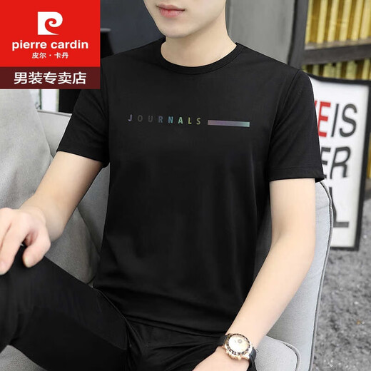 
Pierre cardin ice silk short-sleeved T-shirt for men 2025 new summer thin T-shirt summer casual trendy brand large-size men's top 1423 white M 100Jin [Jin equals 0.5 kg]-110Jin [Jin equals 0.5 kg]