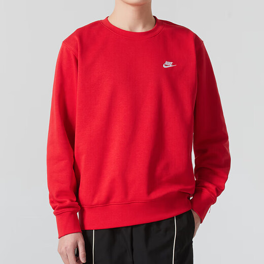耐克（NIKE）男装女装法式毛圈情侣运动服健身训练休闲卫衣套头衫圆领外套上装 FN3889/本命年红色 男女同款 单 S