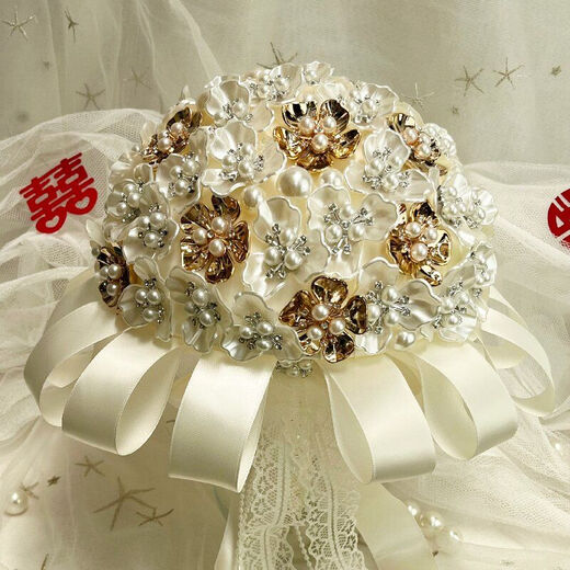 OIMG Chinese Style Bride Bouquet DIY Best Friend Hochzeitsgeschenkequalitäts -Muschel Bouquet Fertiges Produkt Komplette Material