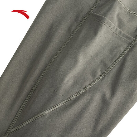 ANTA (ANTA) tight-fitting eight-point pants for women 2025 autumn new tummy-tightening buttocks slimming yoga Pilates training sports pants deep green-1 L (female 170)