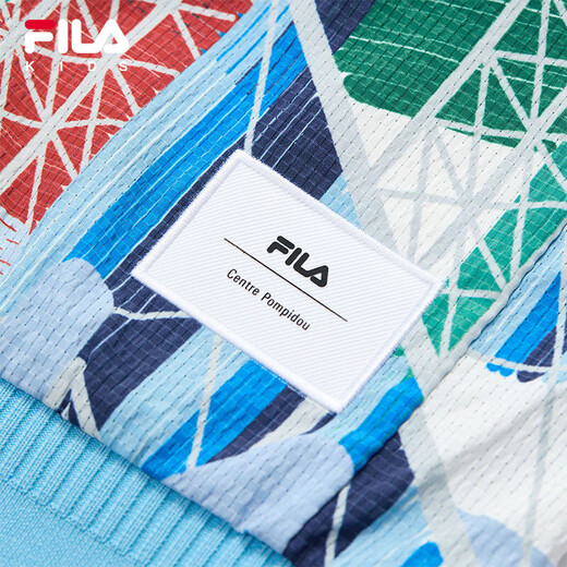 Fila x Pompidou Center Fila Children's Clothing Children's Shirt New Men's and Large Children's Casual Short-Sleeved Tops Full Print One-ZA 150 cm