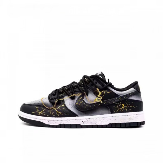 耐克（NIKE）球鞋定制 Dunk金蟒闻鸣暗黑低帮板鞋男女同款黑金 不退不换 DD1391-100(Team52-金蟒闻鸣S-B 40