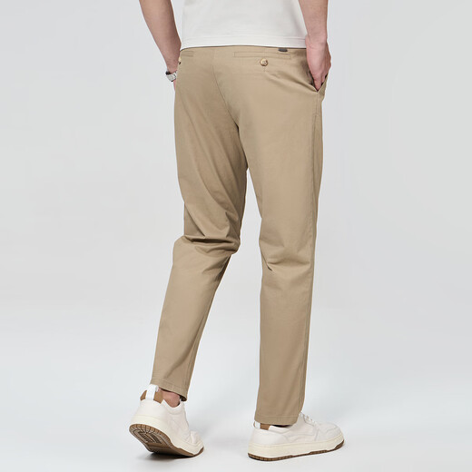 Tanzen mit der Wolf [Qualitätsbaumwolle] Casual Hosen für Männer Frühling und Sommergeschäft Pendlerhose Stretch Xinjiang Baumwolle Freizeithosen für Männer 701 Khaki 35 /88b