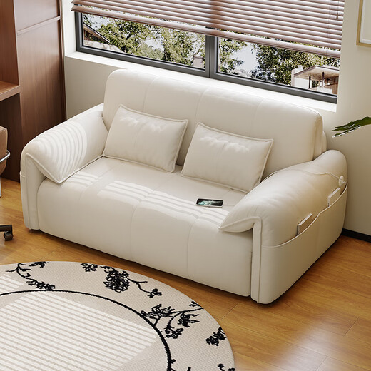 Linmu Yisen Smart Electric Sofa Bett Dual-Purple-Wohnzimmer und Schlafzimmer kleine Wohnung faltbare Multifunktionsstudie Balkon 2025 Neues Modell, Außendurchmesser 1,66 Meter