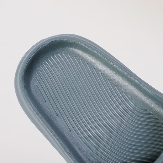 Huixun [Absorción de choque anti-deslizamiento] zapatillas caseras de suela de 4,5 cm de espesor livianas y cómodas zapatillas para hombres azul gris 42-43