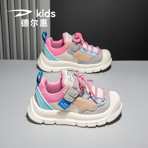 Delhui Chaussures de sport pour enfants 2025 Printemps et automne Nouveau maille respirant moyennes grandes chaussures de planche pour enfants confortables chaussures de filles confortables 3524 Pink White (nouveau filet double) 36 longueur intérieure 23,0 / Longueur du pied 22,0