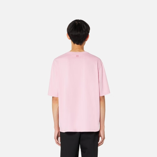 AMIPARIS【7折甄选】男女同款同色爱心刺绣宽松短袖T恤 655浅粉色 UTS002.726 L