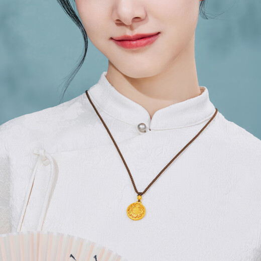 Liufu Jewelry Fuman Heirloom Series Gold Ocho tesoros Gold Posting Corbelo Rope Ropio G23TBGP0003 6.93 gramos (incluido el costo de mano de obra 679 yuan)