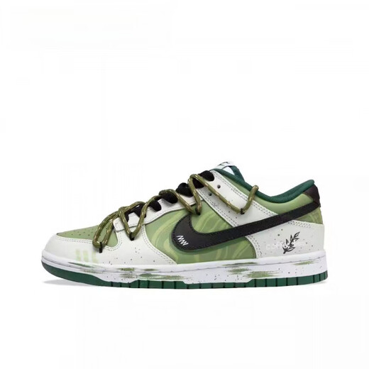 Nike (Nike) Sneakers Dunk Inverse bouton inversé Alerte de point d'alerte Crochet basse de planche basse chaussures Blanc et vert masculin DD1391-101 (Bouton TeamFive-Reverse 45