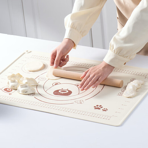 安买 食品级硅胶揉面垫烘焙面垫 和面垫60*40cm 带刻度擀面垫S1278