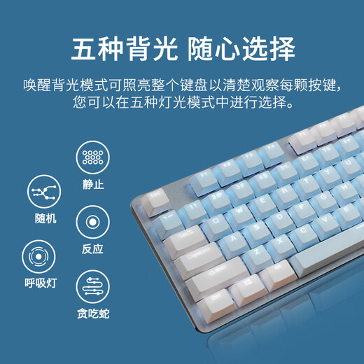 罗技（Logitech）K845有线机械键盘女生办公青红茶轴透明键帽电竞游戏电脑215 K845-双皮奶布丁黑色 标配 否 红轴