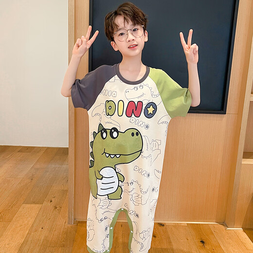 买一送一儿童睡衣奥特曼恐龙连体衣男童防踢被着凉宝宝纯棉家居服 JY9921+9923 110 小童10码身高100-110cm40斤内