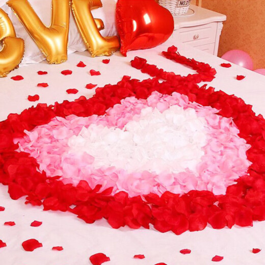 Apolli propone rosa pétalos simulados flores rociadas a mano Cama de cumpleaños romántico Decoración de bodas de boda rosa claro