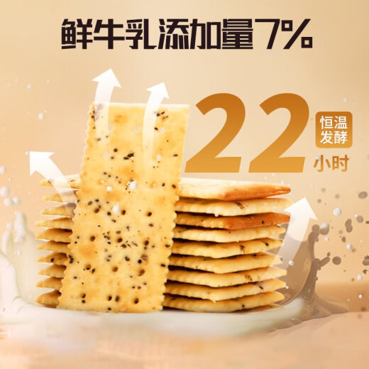 煌记黑松露火腿苏打饼干无蔗糖三色藜麦奇亚籽风味香脆小包装零食 旗舰版黑松露火腿*14118g/盒
