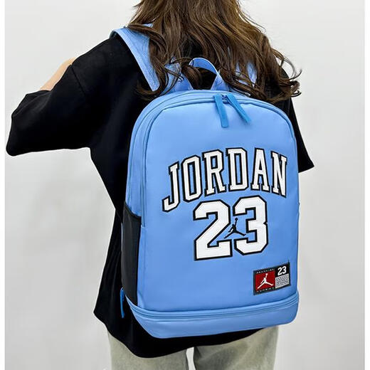 NBA VIBE Flyers Classic No. 23 Embroidery Student Middle and High School College Bag Sports AJ Backpack Large Capacity American Basket Camouflage Gray