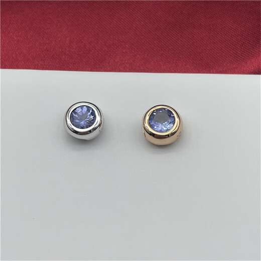 Iosn18K gold natural tanzanite bubble bead pendant round necklace colorful gemstone jewelry women's spring new single pendant without necklace 18K gold blue tanzanite pendant