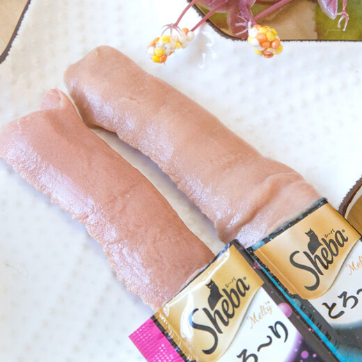 Sheba Renke Pet Japan Sheba cat snacks 48g liquid meat puree cat strips 8 packs of cat hydrating wet food adult cats - ocean exclusive + bonito & shrimp 48g 8 packs