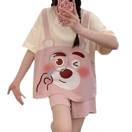 Jingpufei Summer en pyjamas féminin à manches courtes et vêtements à domicile 2025 684 STRAP BARS 185 2xl Code [Recommandé 125-150jin [Jin est égal à 0,5 kg]]]