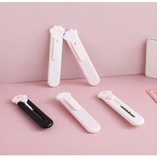 Cute utility knife, girlish mini paper knife, portable knife, small handmade knife, express delivery tool, cute cat claw stationery knife, 3 pieces