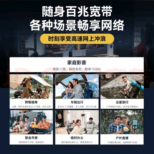 Zhangleyou Móvil Portátil WiFi6 Enrutador de Tarjeta de Red Inalámbrica Portátil Red de Alta Velocidad 4G5G Tarjeta de Tráfico Grande Unicom Móvil Red Nacional de Alta Velocidad Tráfico Universal No es necesario almacenar previamente Red Dual China Móvil/Unicom Versión Mejorada de WIFI Portátil Versión Mejorada