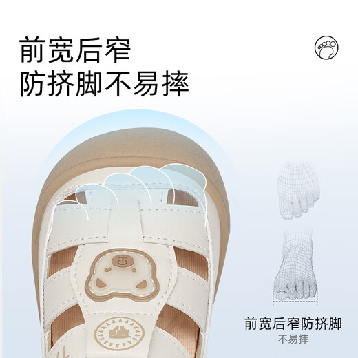 Tylanis summer sandals soft sole baby shoes breathable newborn baby shoes non-slip key shoes white/acoust color 19