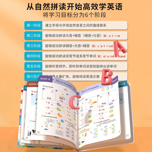 Englische Erleuchtung Hörbücher Finger klicken natürliche Rechtschreib- und Sprech-Wörter Großbuch Kinder Englisch Szenario Dialog Dialog Grundschüler Phonetische Marke Lernartefakt 26 Englisch Briefe Punkt Lesen Sie Maschine Early Education Aufklärung Kognitive Sprachbuch