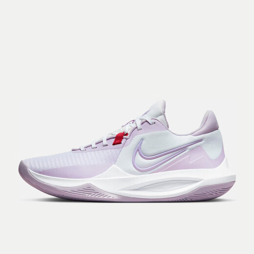 NIKE Men's Basketball Shoes PRECISION VI Low-top Sports Shoes DD9535-100 Purple 42